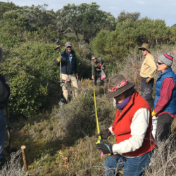 Sandra Gilfillan setting pit trap for fauna survey. Photo courtesy WICC